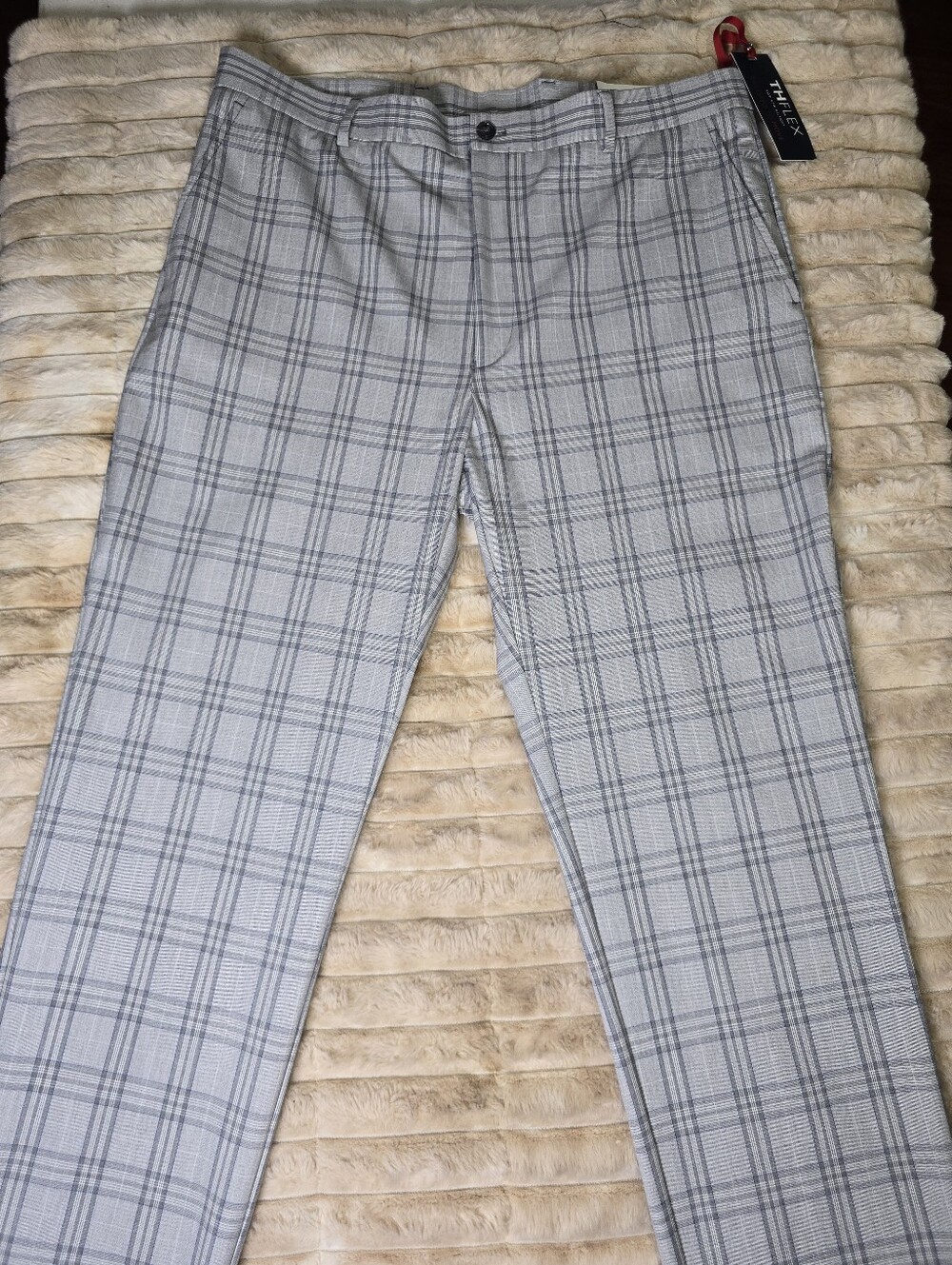 Tommy Hilfiger Men's Gray Plaid Dress Pants